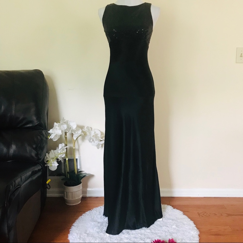 Zum Zum  Satin Sequined evening Gown Size XS or 2
